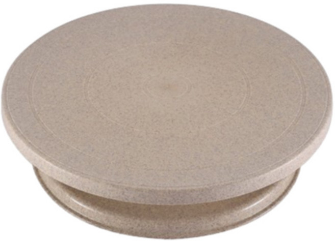 하비토 다용도 턴테이블 케익 전시용 물레 분갈이 회전판, 베이지