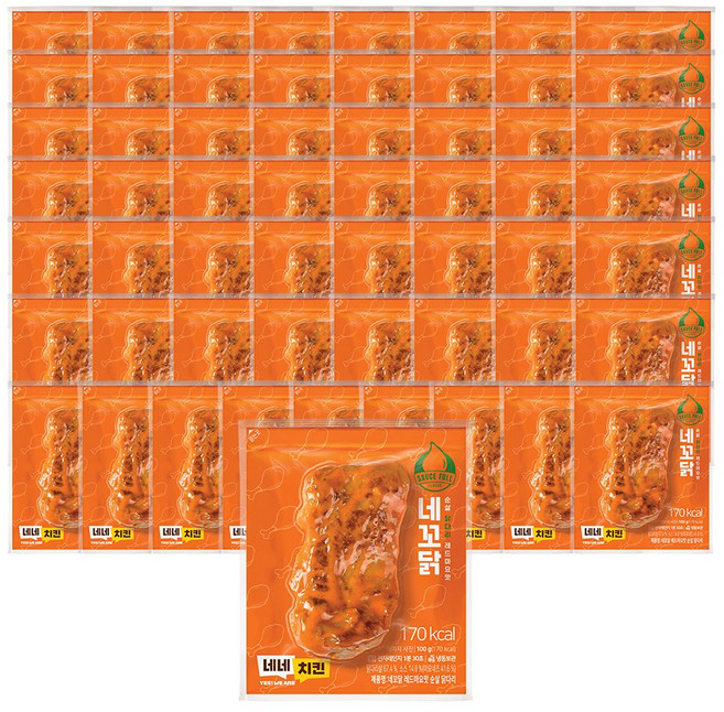 네네치킨 네꼬닭 순살 닭다리 레드마요맛, 100g, 58개