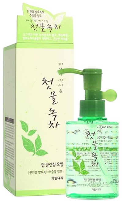 과일나라 얼굴클렌징 첫물녹차 딥 클렌징 오일 170ml0.5mg 추출물 함유 100g당 발효, 스킨케어 과일나라 얼굴클렌징 첫물녹차 딥 클렌징 오일, 1개, 170ml