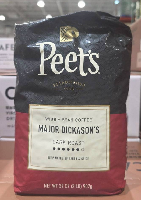 Peet's Major Dickason's 全豆咖啡 深烘焙, 907g, 1個