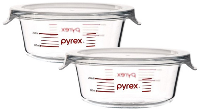 파이렉스 계량 심플 스토리지 원형 380ml, 2개