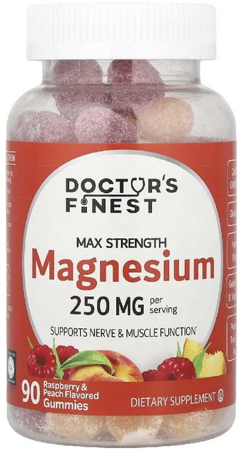 닥터스파이니스트 마그네슘 Magnesium 라즈베리 복숭아 구미젤리 90개, 1개 - 쿠팡