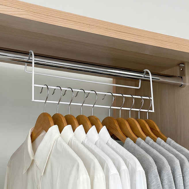 [1+1] 루시아이 3배 공간활용 압축 옷걸이 2colors, 화이트, 2개