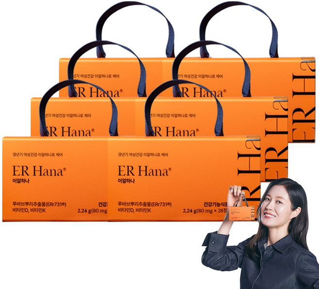 이알하나 ERr731 갱년기 중년 여성 영양제, 6개, 28정