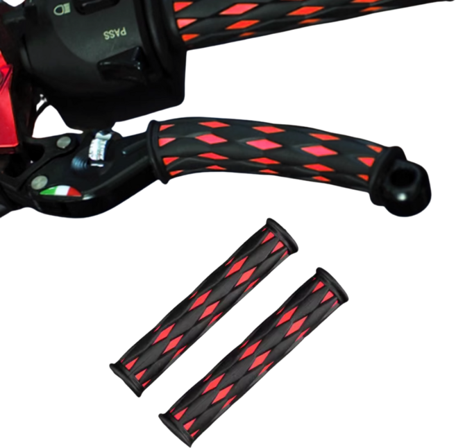 브레이크레버그립 실리콘고무 브레이크손잡이 미끄럼방지 3컬러, 1세트, 레드