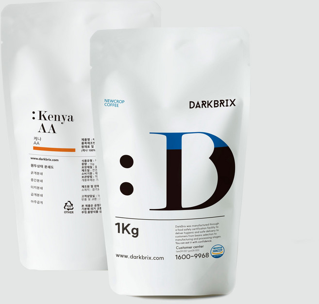 다크브릭스 케냐 AA 원두커피, 원두상태-분쇄하지않음, 1kg, 1개