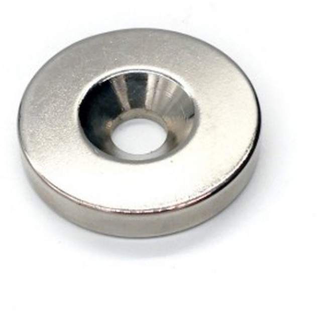 초강력 네오디움 원형사라자석 1홀 접시홀 원형마그넷 ND사라자석, 1개, 30X10T