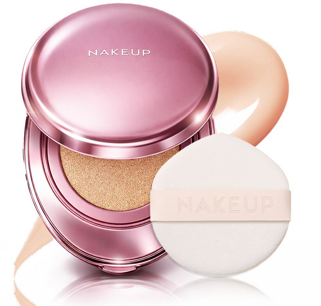 네이크업 원나잇쿠션 승무원팩트 건성쿠션 쿠션파데추천 마스크에안묻는쿠션 14g, 1호 아이보리 누드, 1개