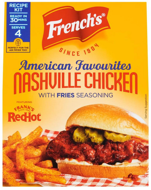 영국 프렌치 French's French's Nashville Chicken Recipe 내슈빌 치킨 레시피 키트, 4개, 105g