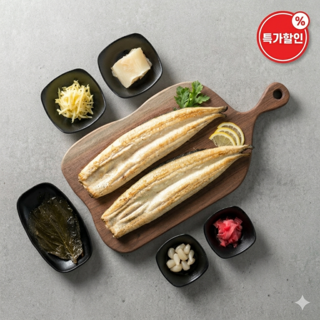 [팜앤마린] 고창 자포니카 손질 민물장어 (소스2종 & 초생강포함), 1박스, 1kg(2~4미, 손질후 700g)