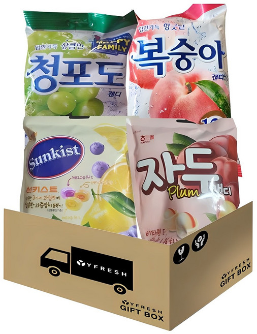 와이프레쉬)인기과일맛사탕세트, 1세트