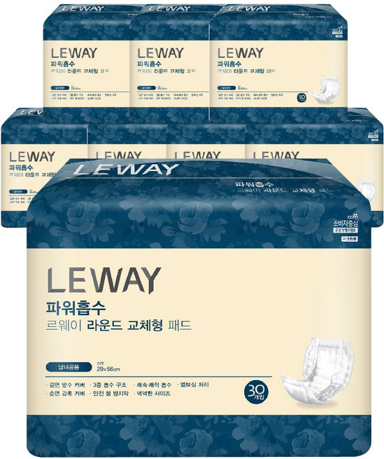 미래생활 아유레디 속기저귀 라운드형 패드 30매 8팩-르웨이로 리뉴얼, 30매입, 8개