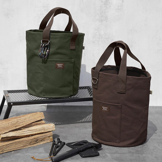 캠핑 장작가방 수납 가방 다용도 멀티 아웃도어 백, 장작가방 - 브라운