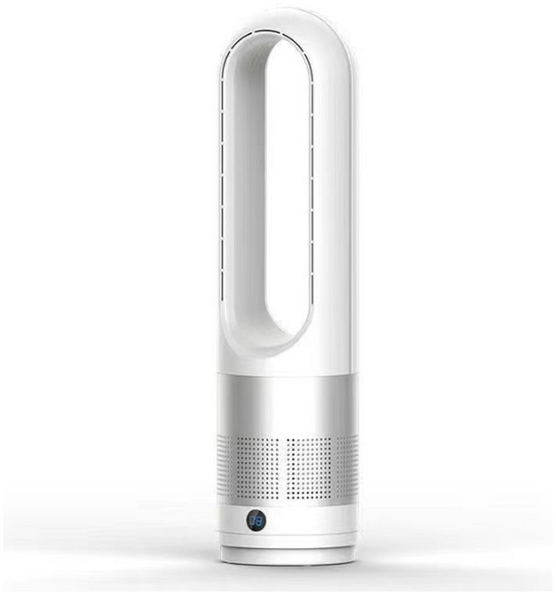 날개없는 선풍기 서큘레이터 냉풍 온풍 공기청정기 자동 회전, 화이트