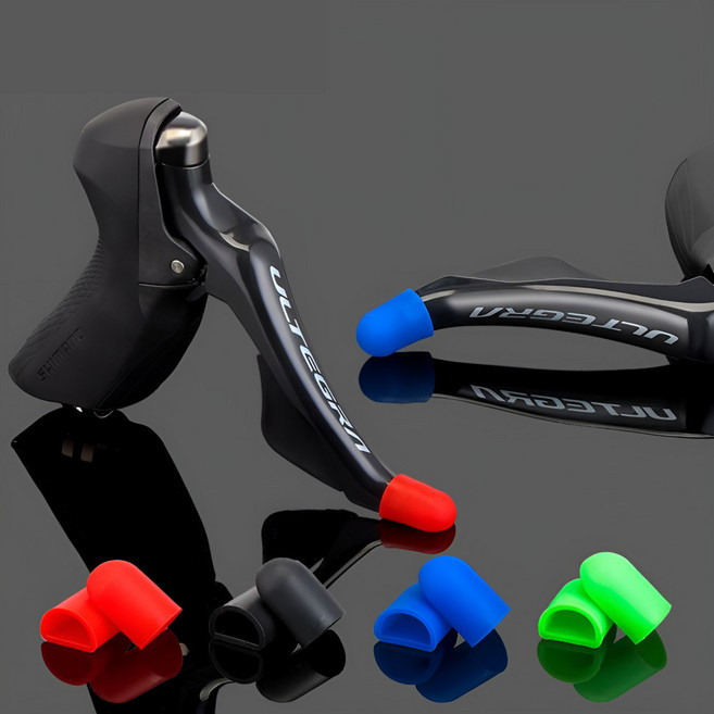 자전거 핸들 레버보호캡 레버골무 레버캡 브레이크 보호고무, RISK ( 블랙 ), 1세트