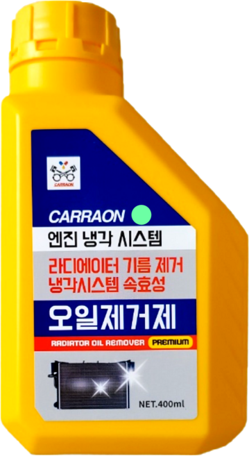 전차종 엔진 라디에이터 기름제거제 냉각시스템 오일 신속 세정제 카라온 오일제거제 400ml, 1개