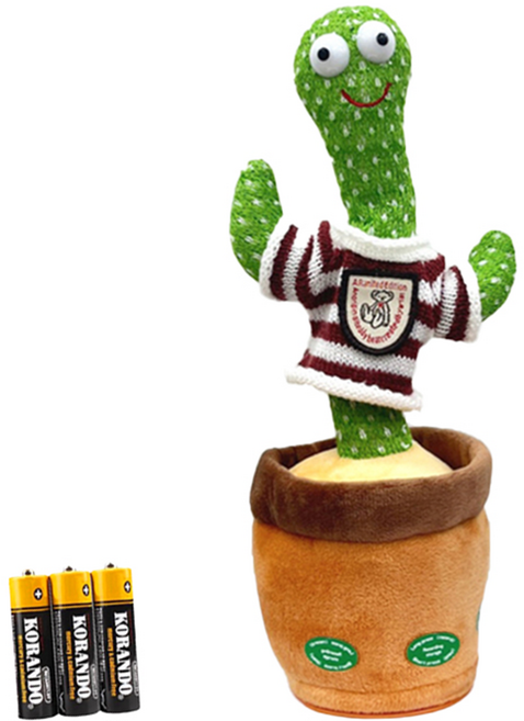 [최고품질 당일발송] 로앤제이 말하는 말따라하는 노래하는 춤추는 선인장 인형 장난감 건전지타입, 춤추는 S대, 1개