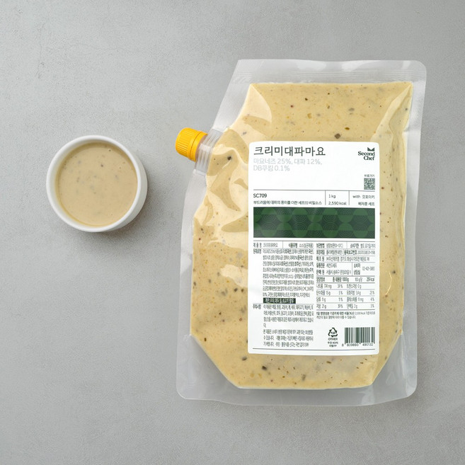 크리미 대파마요 소스 1kg 드레싱 샐러드 파닭 마요, 2개