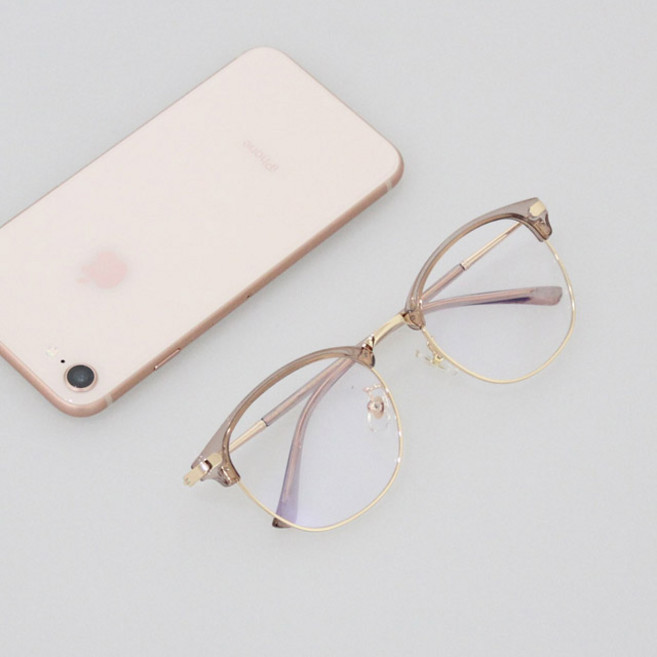 빅사이즈 고급 하금테 안경 시력보호 블루라이트 차단 가능