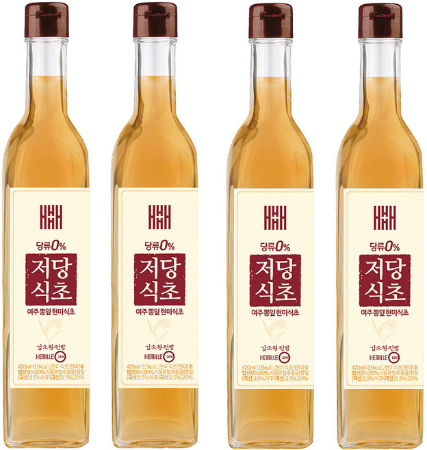 김소형 원장 발효 저당 식초 여주 뽕잎 초산 5%, 4개, 420ml