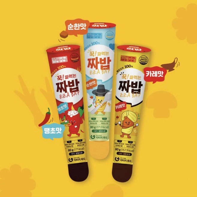 [하영이네] 꾹 짜먹는 짜밥 순한맛 80gX3개 외 땡초맛/카레맛, 01_순한맛 80gX3개, 80g