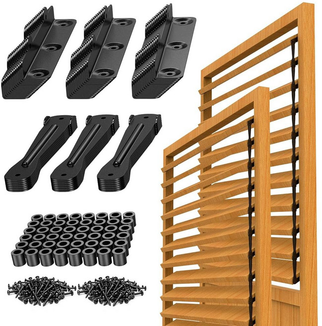 LOUVER 브래킷 키트 11개의 최대 시스템 루버 데크 하드웨어 선블라인드, 2 set Louver Kit