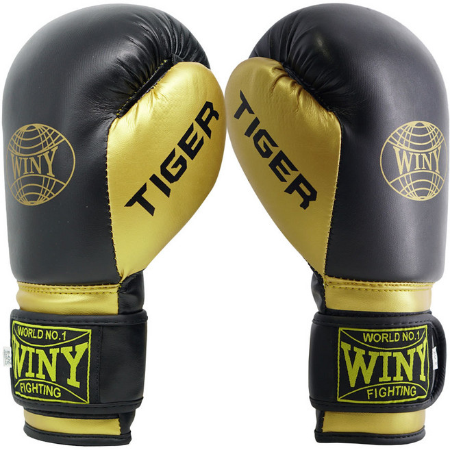 2022 위니 타이거 벨크로 복싱글러브 블랙 권투글러브, 1개
