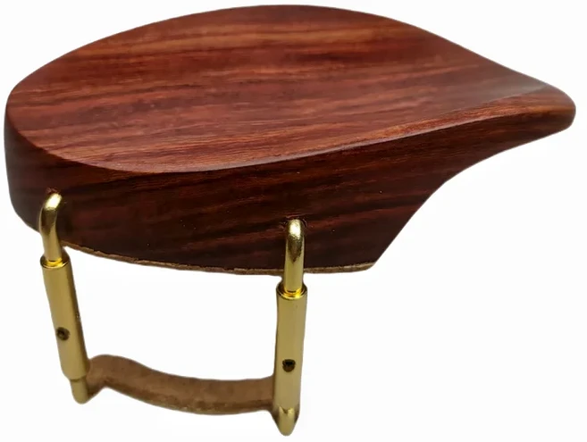 4/4 3/4 1/2 1/4 바이올린 턱받침 장착 클램프 바이올린 턱받침 골드 메탈 브래킷 나사 코르크 로즈우드/에, 31 Violin chinrest 24