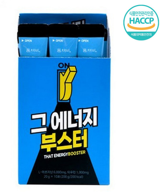 아르기닌 타우린 비타민B군 그에너지부스터 20g x 10포, 1개, 200g