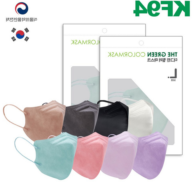 데니벨 에어쿨 여름용 KF94 컬러마스크 50매 도트백