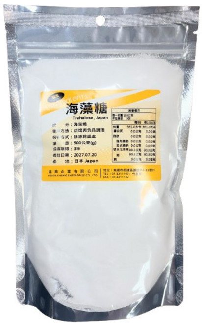 【協乘】海藻糖 烘焙 材料 原料 Trehalose, 1個, 日本 500g