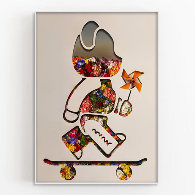 베어브릭 16종 인테리어 그림 액자 소품 굿즈 감성 거실 침실 아이방 서재, 05.BBR-Wind