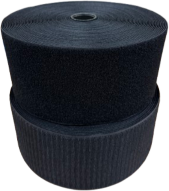 봉제용 벨크로 테이프 10cm x 18M 짝찍이 의류 수선용, 검정, 보슬이, 1개