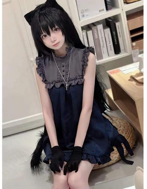 女款短洋裝 寬鬆 修身 韓系 休閒 約會穿搭, 连衣裙,S