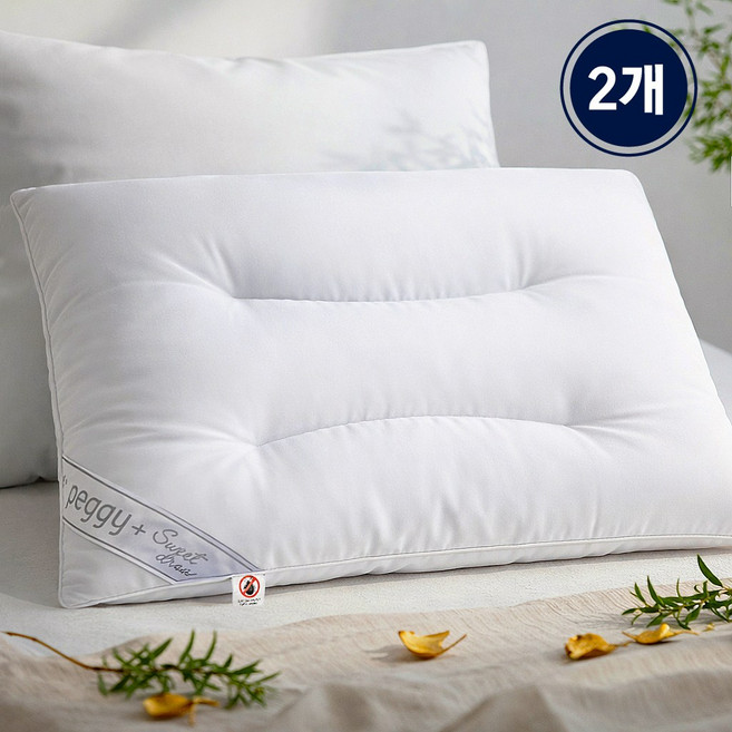 [1+1] 50x70 국내생산 누우면 기절하는 패기플러스 집먼지 진드기방지 휴비스 솜 좋은수면 보장 호텔식 프리미엄 베개 스탠다드(1줄) 경추베개 기능업(2줄) 경추베개, 3번 화이트 기능업 경추베개 1+1, 1개