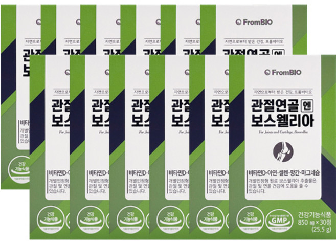 프롬바이오 관절연골 엔 보스웰리아 이병헌 보스웰리아, 12박스, 30정