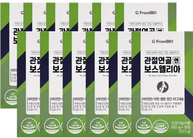 프롬바이오 관절연골엔 보스웰리아 30정 x 12박스 - 쿠팡