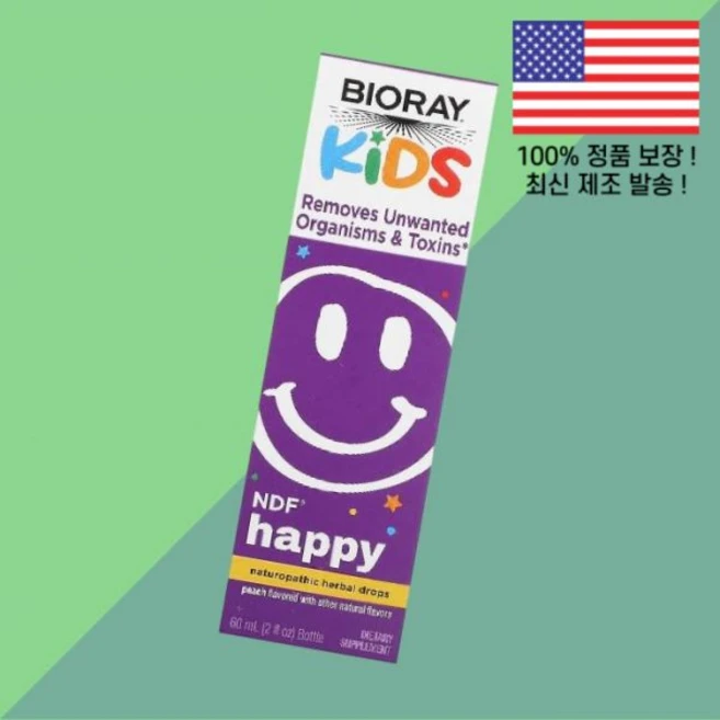 바이오레이 어린이 칠드런 키즈 아이 NDF 해피 복숭아 피치 2온스 60ml Bioray Kids Happy Peach 2 floz, 1 - 쿠팡