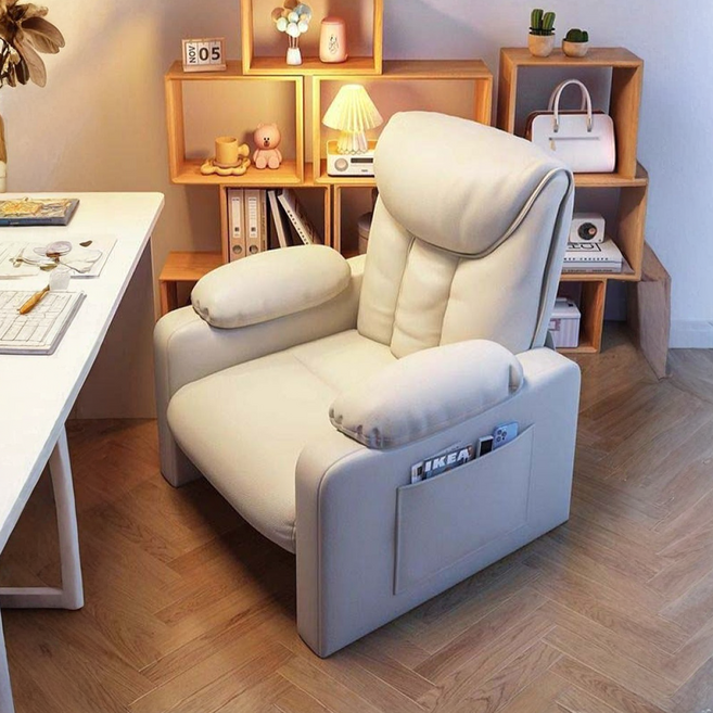 고급 이동식 리클라이너 게이밍 사무용 컴퓨터 의자 1인용 편안한 빈백쇼파, 고정형, 흰색(B)