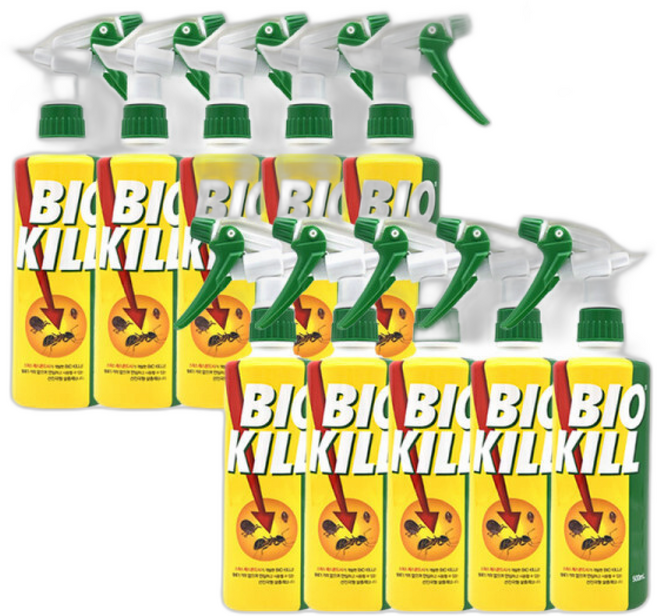 동성제약 저독성 좀벌레 진드기 살충제 비오킬 바퀴벌레 빈대 모기 좀벌레, 10개, 500ml