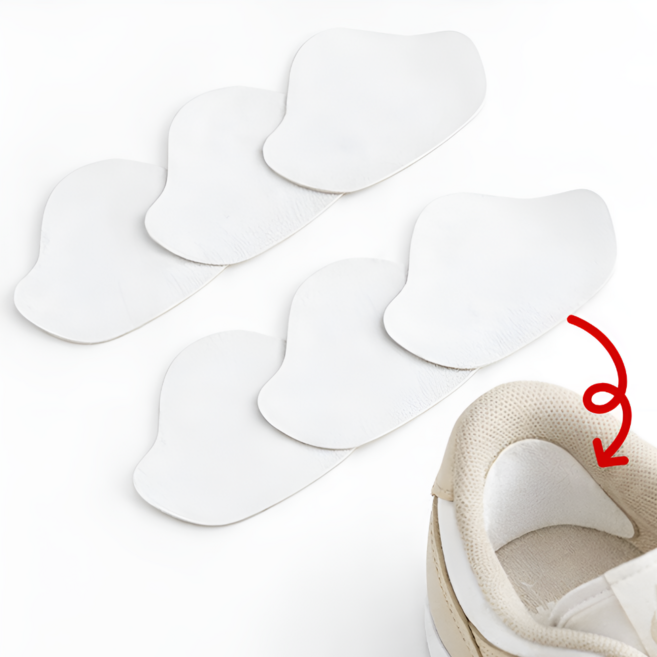 글로넥트 운동화 신발 뒤꿈치 까짐 접착식 수선 패드 6p, 1세트, 화이트