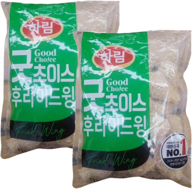 맛있는 간식 하림 굿초이스 후라이드 윙 1kg, 2개