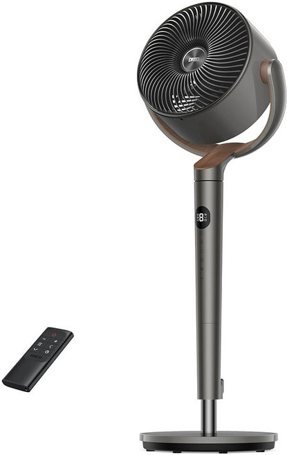 Dreo 침실용 팬 120°+105° 전방향 진동 스탠딩 DC 모터 조용한 받침대 8가지 속도 6가지 모드 25dB 방 전체를 위한 109.4cm(43인치) 공기, Dreo 침실용 팬, 120°+105° 전방향 진동