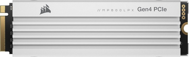 CORSAIR MP600 PRO LPX White PCIe Gen4 x4 NVMe M.2 SSD 2TB for PS5 CSSD-F2000GBMP600PLPW, 상세페이지 참조, 한개옵션1