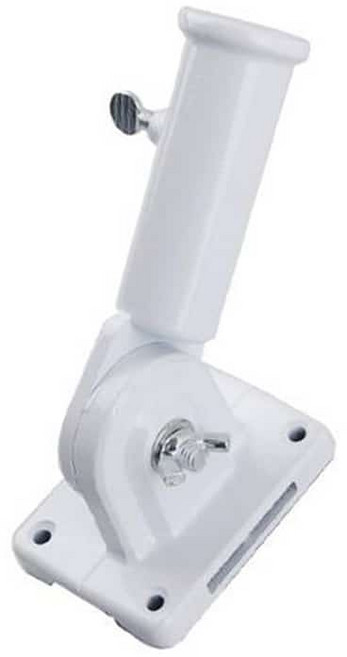 국기봉 거치대 각도조절 국기꽃이 게양 깃발봉 게양대 AL 백색, 1개