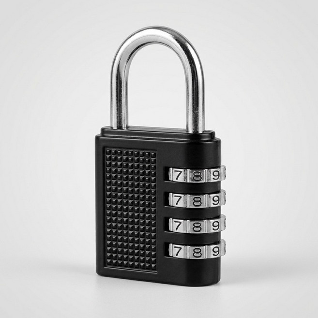 브로키 더 강력해진 4단 비밀번호 자물쇠 블랙, 1개