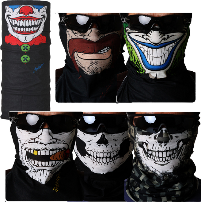 조커마스크 무서운 해골 캐릭터 스포츠 스카프