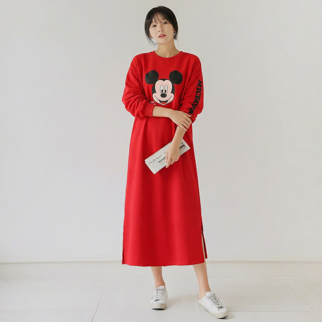 해피데이 미키 트임 루즈 원피스