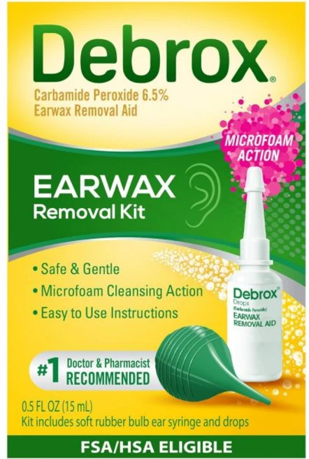 디브록스 이어 왁스 제거 키트 - 귀 청소를 위한 전구 주사기 및 0.5 Fl Oz 방울 포함 - 쿠팡
