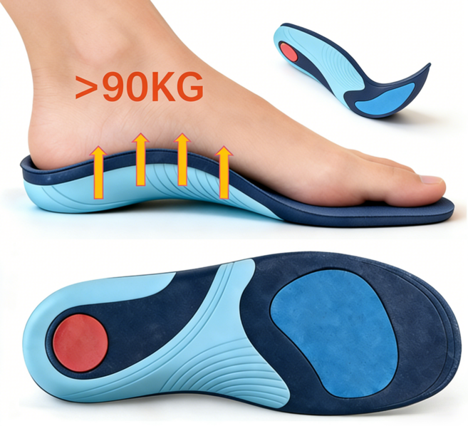 발바닥 아치 지지 깔창 남녀 공용 족저근막염 전용 깔창 평발 교정 깔창 장시간 사용 시 쉽게 찌그러지지 않음 미끄럼 방지 디자인으로 부드러움 운동화 깔창 1켤레